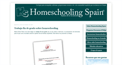 Desktop Screenshot of homeschoolingspain.com